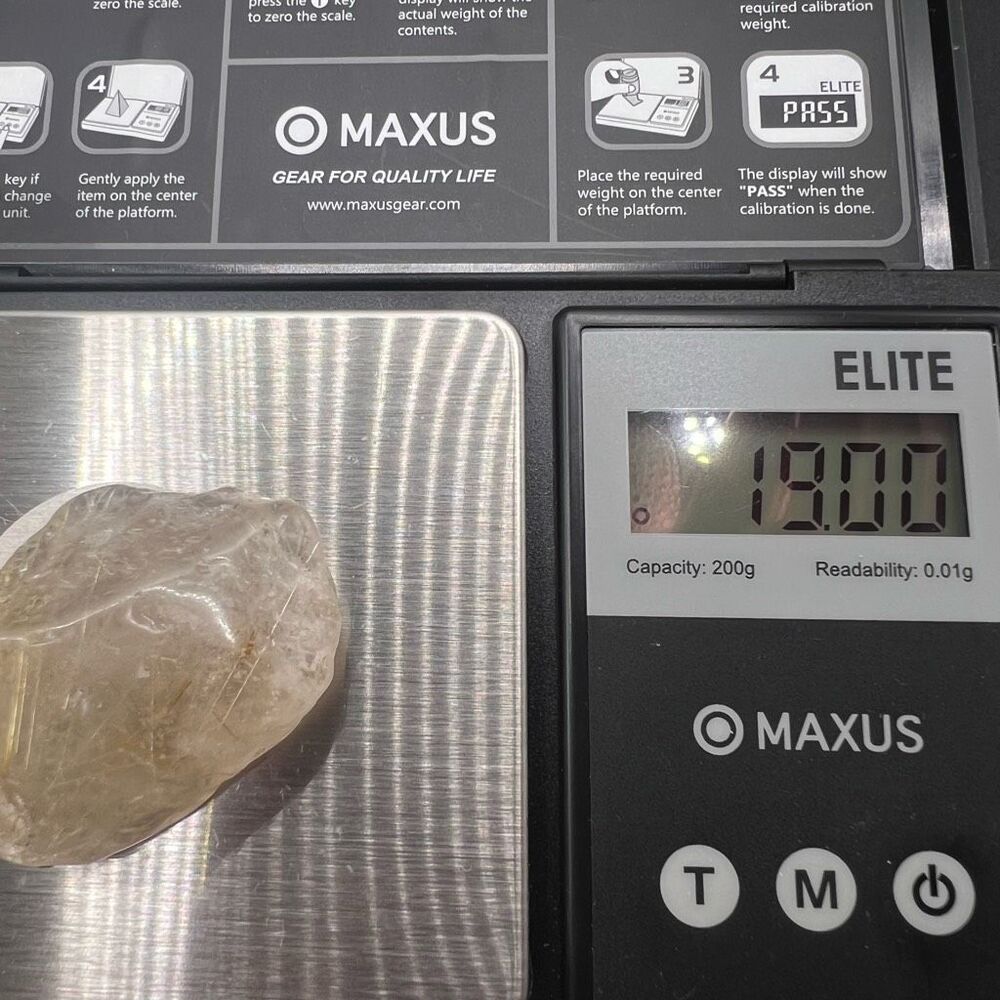 Golden Rutilated Quartz Crystal Freeform - Picture 11 of 11